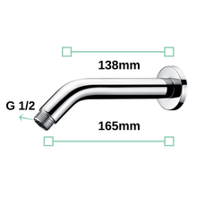 Load image into Gallery viewer, MUZT 3 Function Chrome Wall Shower / Tube Chrome Brass Shower Arm 