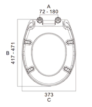Load image into Gallery viewer, MUZT Deluxe Soft Close Quick Release Toilet Seat Diamond (White/Oval Shaped)