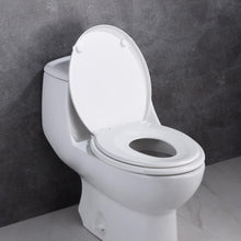 Load image into Gallery viewer, MUZT Soft Close 2 In 1 Child &amp; Adult Family Toilet Seat - White/Oval Shaped