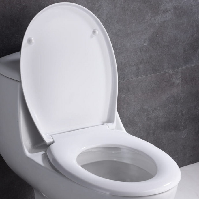 Deluxe Soft Close Quick Release Toilet Seat - Diamond (White/Oval Shaped)