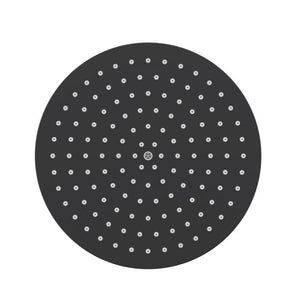 MUZT High Pressure Rain Shower Head -  Matt Black Solid Brass Ø200mm Round