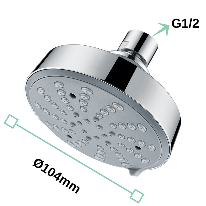 MUZT 3 Function Chrome Wall Shower