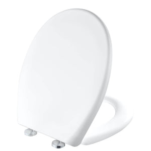 MUZT Deluxe Soft Close Quick Release Toilet Seat Diamond (White/Oval Shaped)