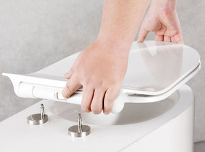 MUZT Soft Close Quick Release Toilet Seat Seashell (Slim Design D Shaped)