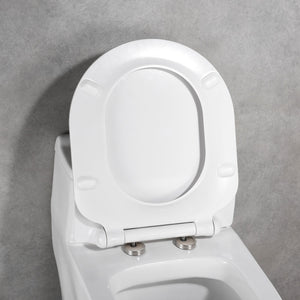 MUZT Deluxe Soft Close Quick Release Toilet Seat - Seashell (Slim Designed D Shaped)